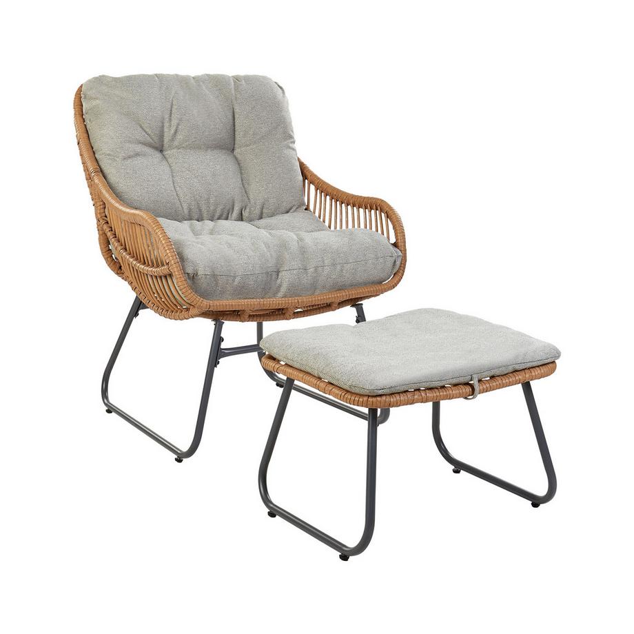 Beliani  Gartenstuhl aus PE Rattan Boho MESTRE 