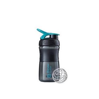 Blender Bottle  20oz / 590ml BlenderBottle SportMixer Flip, Black/Teal 