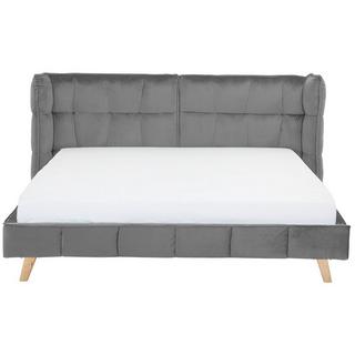 Beliani Letto con rete a doghe en Velluto Glamour SENLIS  