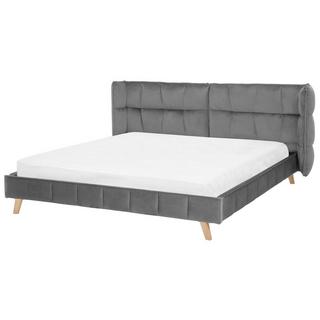 Beliani Letto con rete a doghe en Velluto Glamour SENLIS  