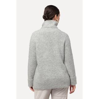 Ulla Popken  Pullover, meliert, Wollanteil, Rollkragen, Langarm 