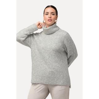 Ulla Popken  Pullover, meliert, Wollanteil, Rollkragen, Langarm 