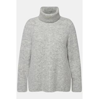 Ulla Popken  Pullover, meliert, Wollanteil, Rollkragen, Langarm 