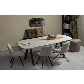 mutoni Plateau de table Tablo frêne misty blanc 220x100  