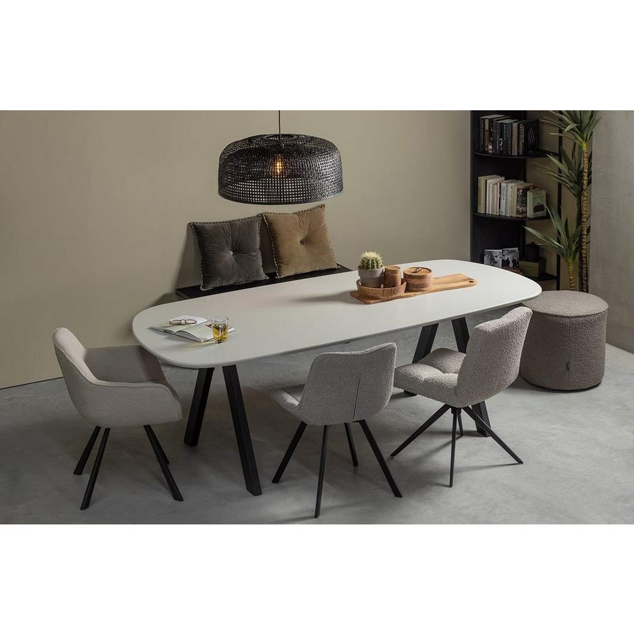 mutoni Piano tavolo Tablo frassino bianco nebbioso 220x100  