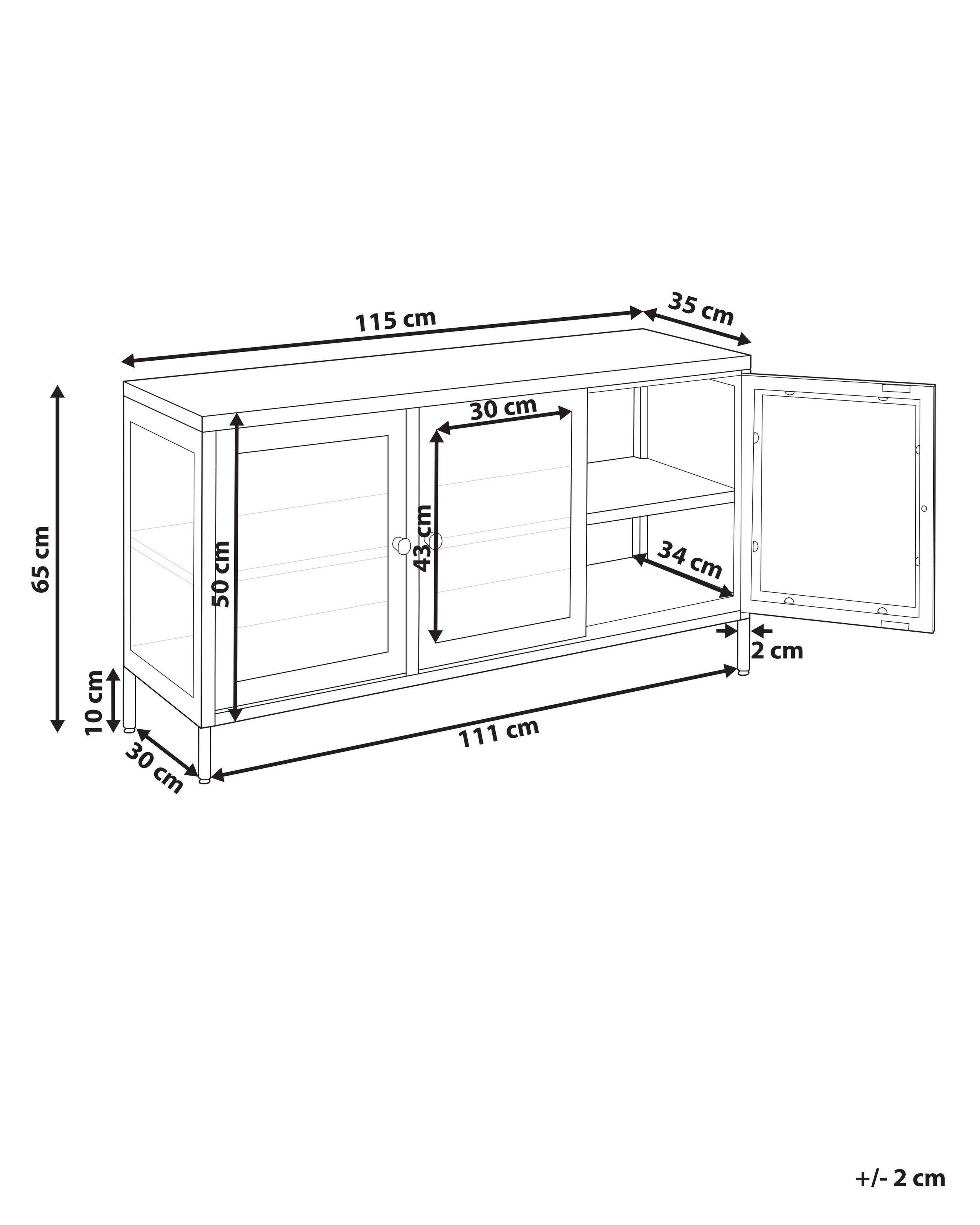 Beliani Sideboard aus Stahl Modern NEWPORT  