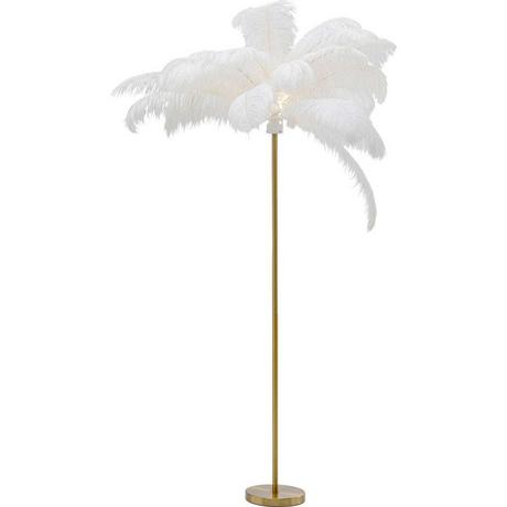 KARE Design Lampadaire Feather Palm blanc hauteur 165  