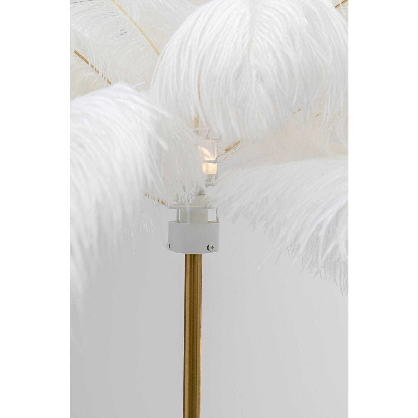 KARE Design Lampadaire Feather Palm blanc hauteur 165  