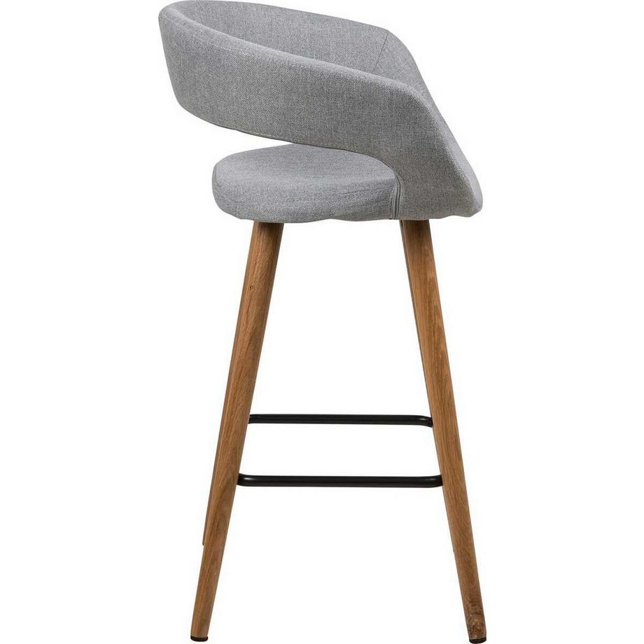 mutoni Sgabello da bar basso Cabot grigio chiaro  
