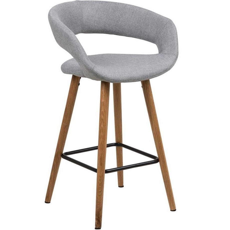 Sgabello da bar basso Cabot grigio chiaro