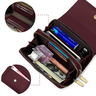 Only-bags.store Sac à bandoulière en cuir PU Porte passeport Téléphone avec fente pour carte de crédit Bandoulière réglable et détachable Sac à bandoulière en cuir PU Porte passeport Téléphone avec fente pour carte de crédit Bandoulière réglable et détachable 