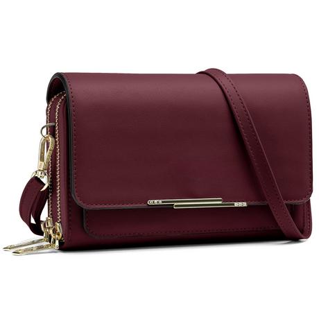 Only-bags.store PU Leder Crossbody Umhängetasche Passport Handytasche mit Kartenschlitz Verstellbarer Abnehmbarer Schulterriemen  