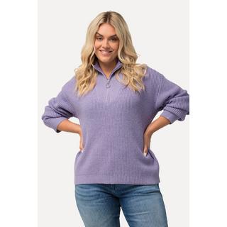 Ulla Popken  Maglione polo dal taglio oversize con maniche lunghe 