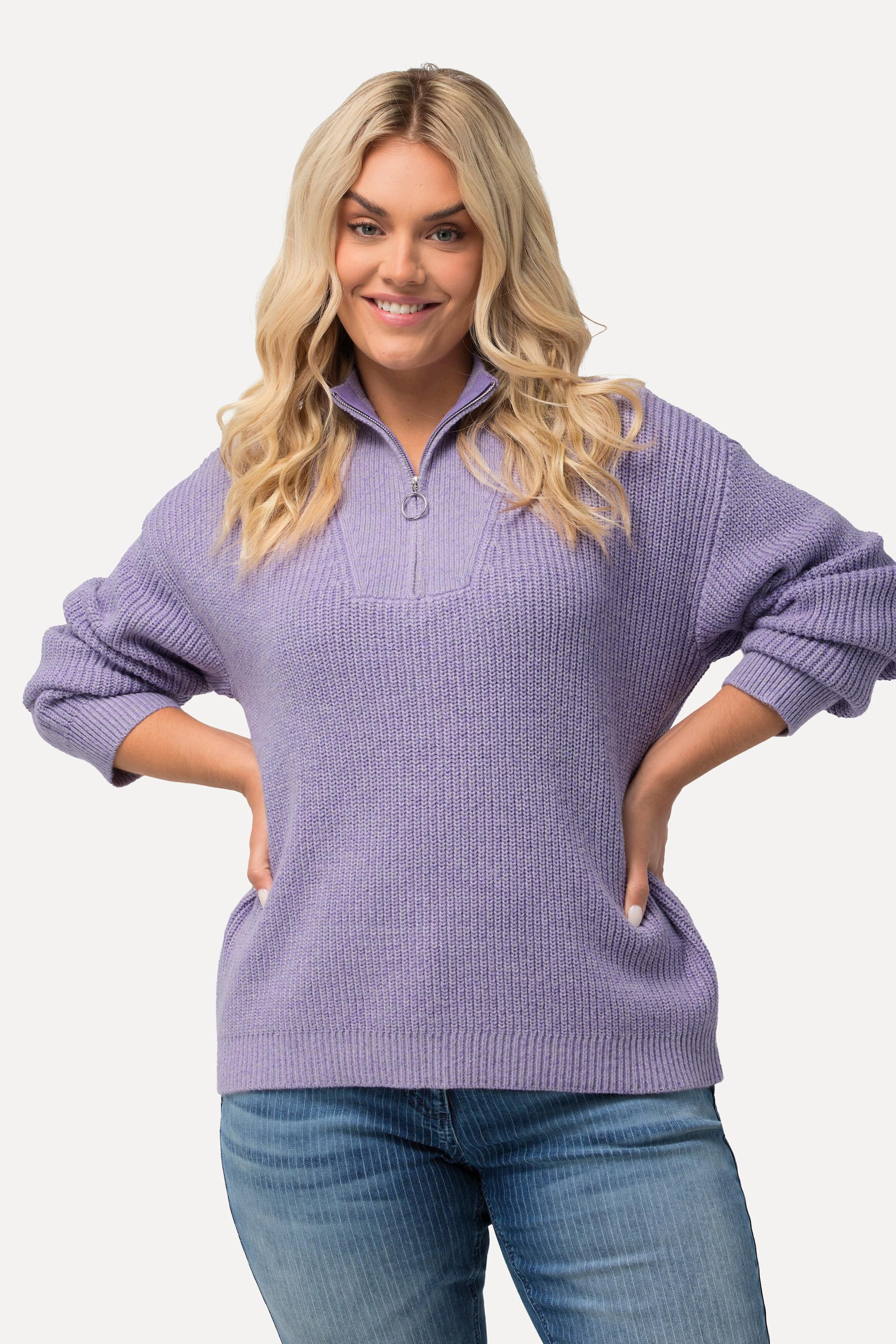 Ulla Popken  Pullover, Oversized, Toyerkragen, Langarm 