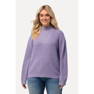 Ulla Popken  Maglione polo dal taglio oversize con maniche lunghe 