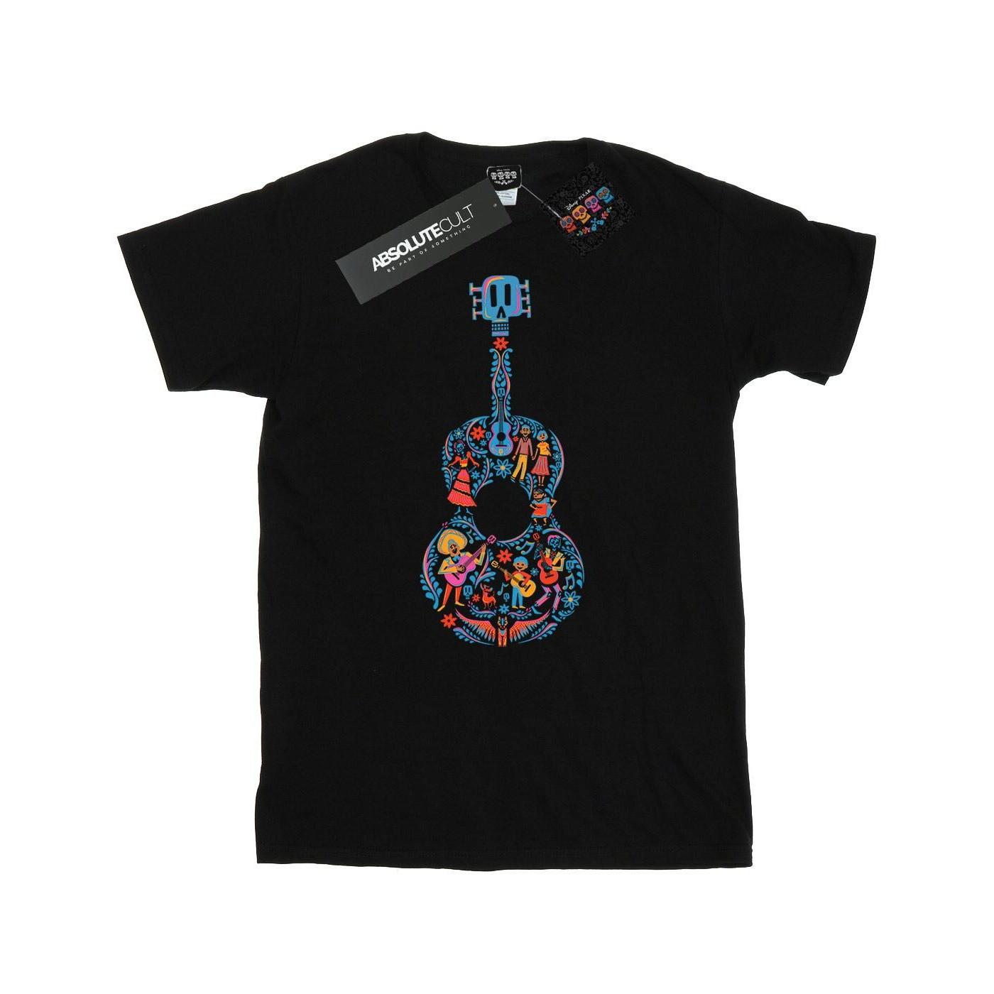 Image of Coco Guitar Pattern Tshirt Herren Schwarz M
