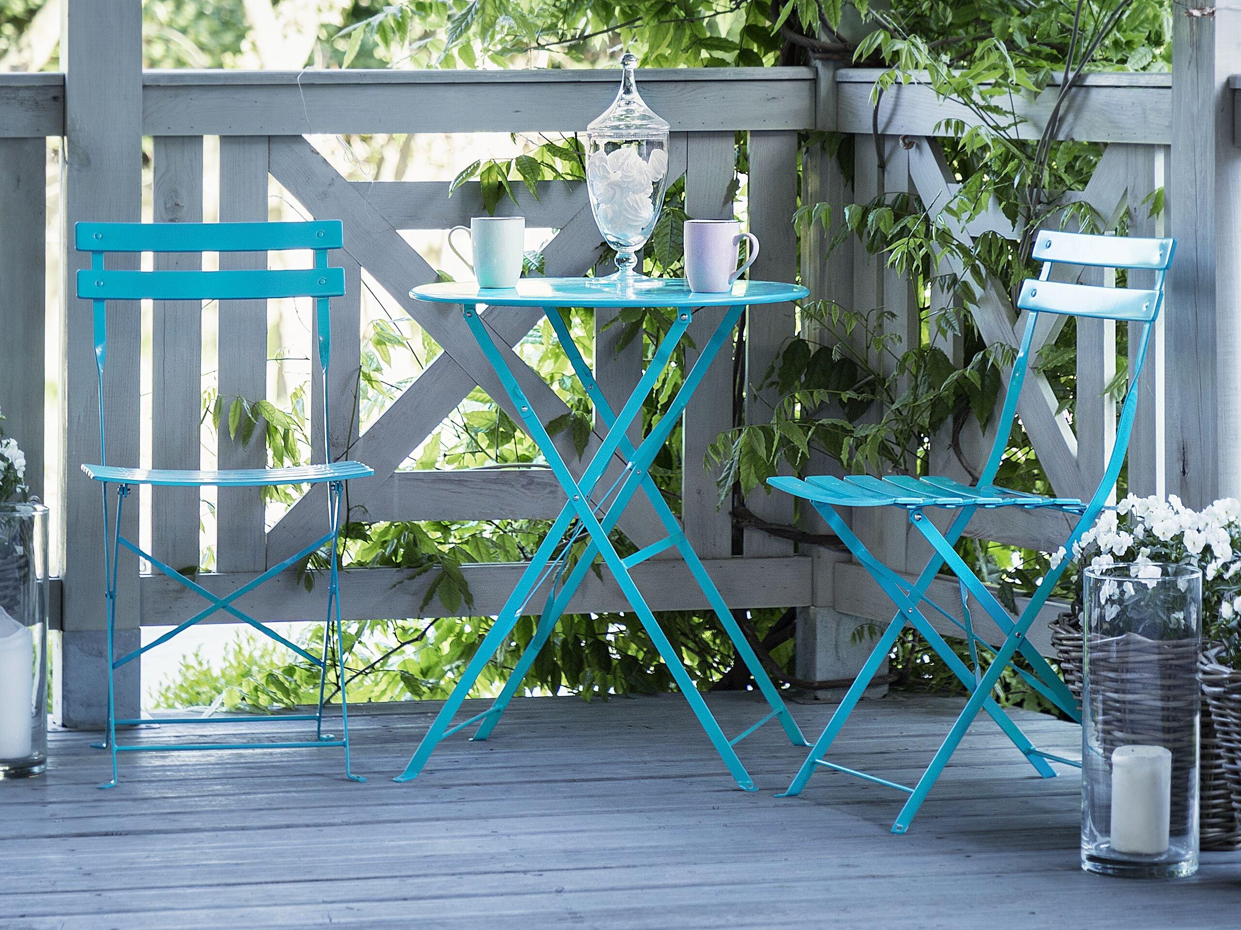 Beliani Bistro Set aus Stahl Modern FIORI  