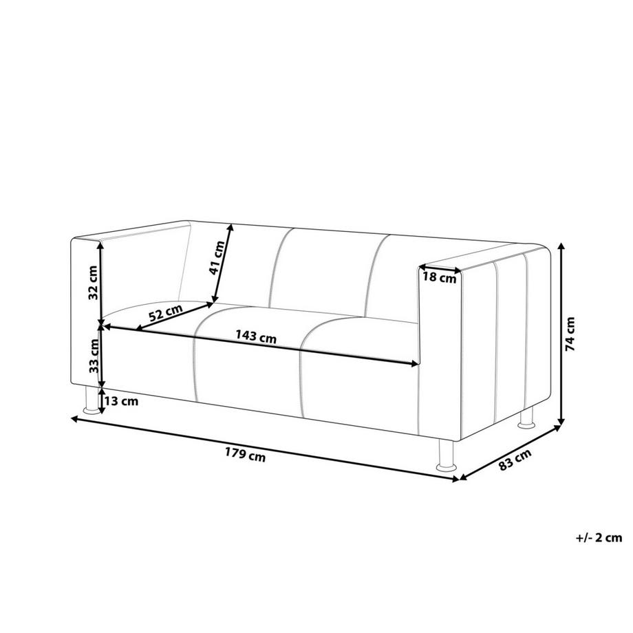 Beliani 3 Sitzer Sofa aus Chenillegewebe  FLORO  