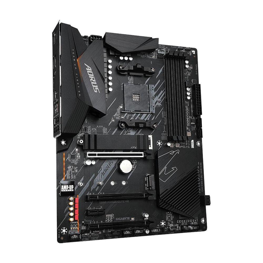 Gigabyte  B550 AORUS ELITE V2 Scheda madre - CPU AMD Ryzen 5000, VRM a 12+2 fasi, fino a 4733 MHz DDR4, 1xPCIe 4.0 + 1xPCIe 3.0 M.2, LAN 2.5GbE, USB 3.2 Gen 2 