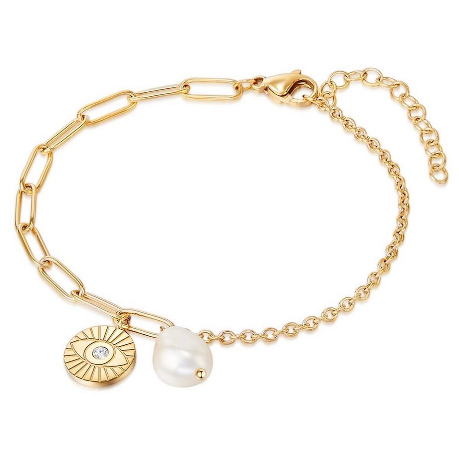 Valero Pearls  Femme Bracelet en acier inoxydable 