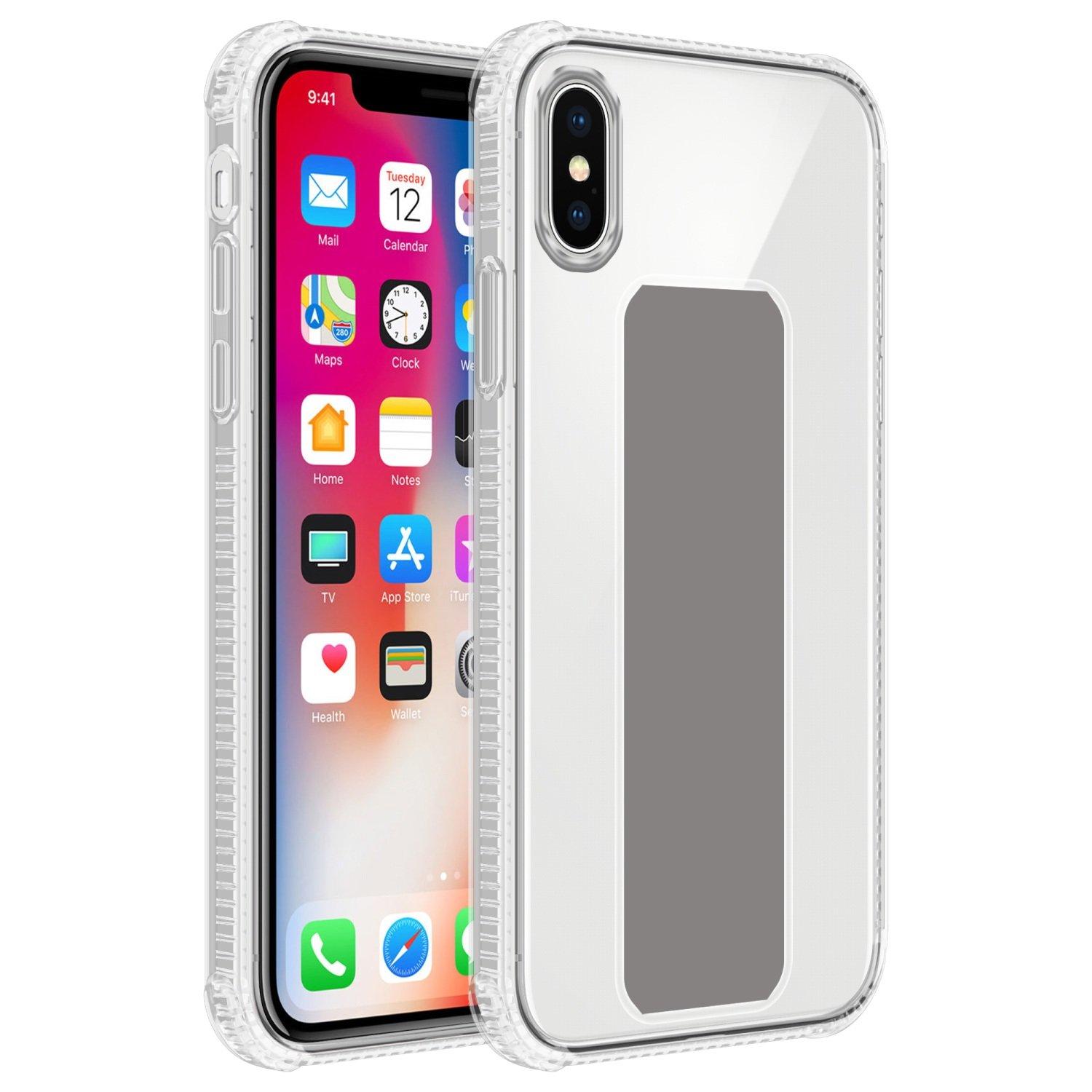 Cadorabo  Housse compatible avec Apple iPhone X / XS - Coque de protection en silicone TPU flexible avec support et fonction stand 