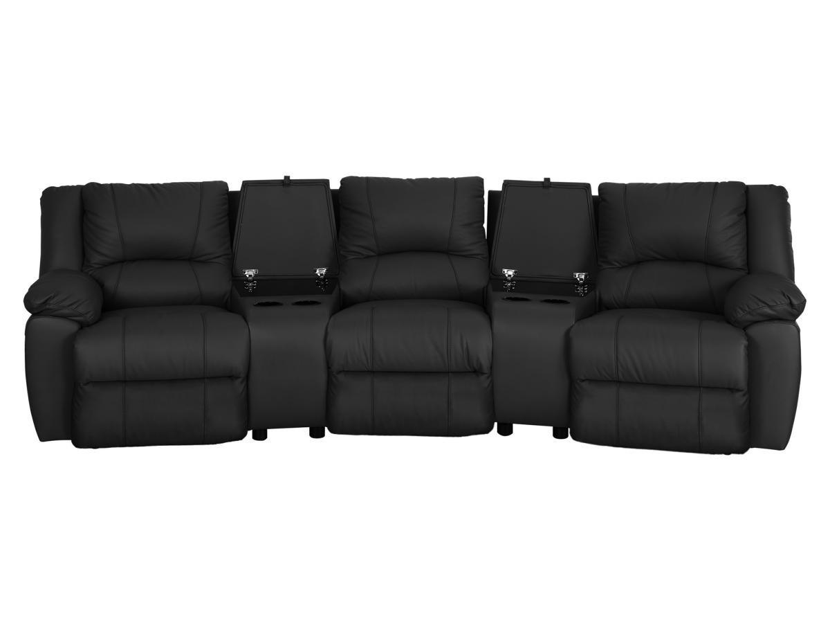 Vente-unique Relaxsofa 3Sitzer Leder AROMA  