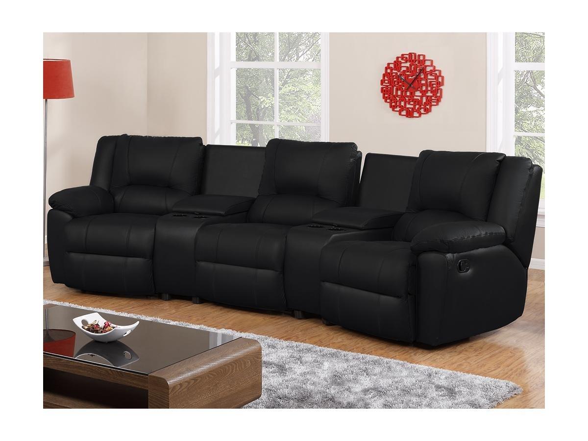 Vente-unique Relaxsofa 3Sitzer Leder AROMA  