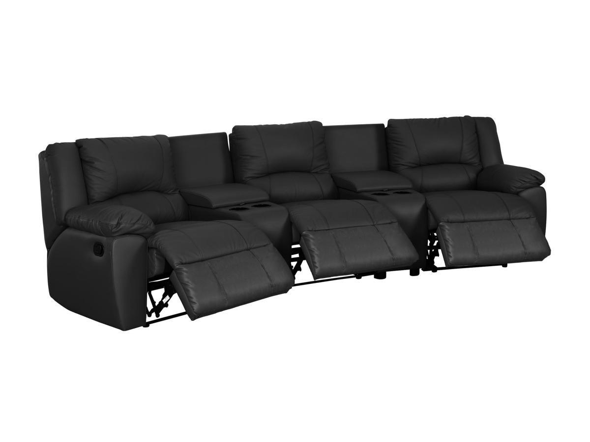 Vente-unique Relaxsofa 3Sitzer Leder AROMA  