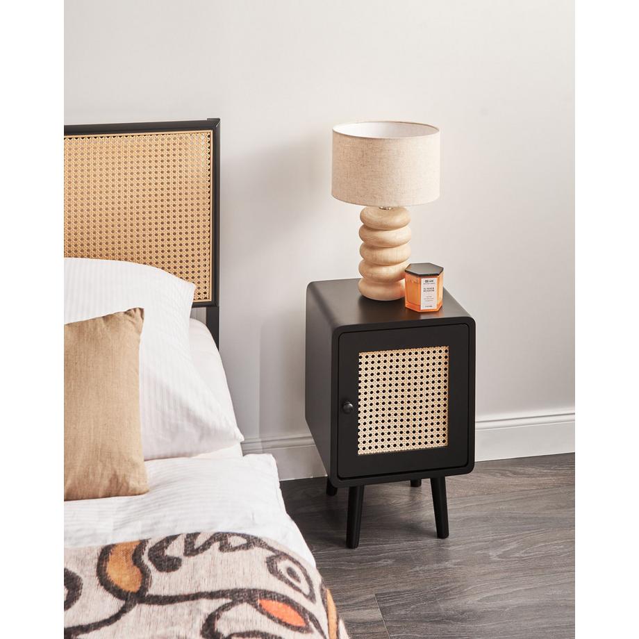 Beliani Table de chevet en MDF Rustique LEFROY  