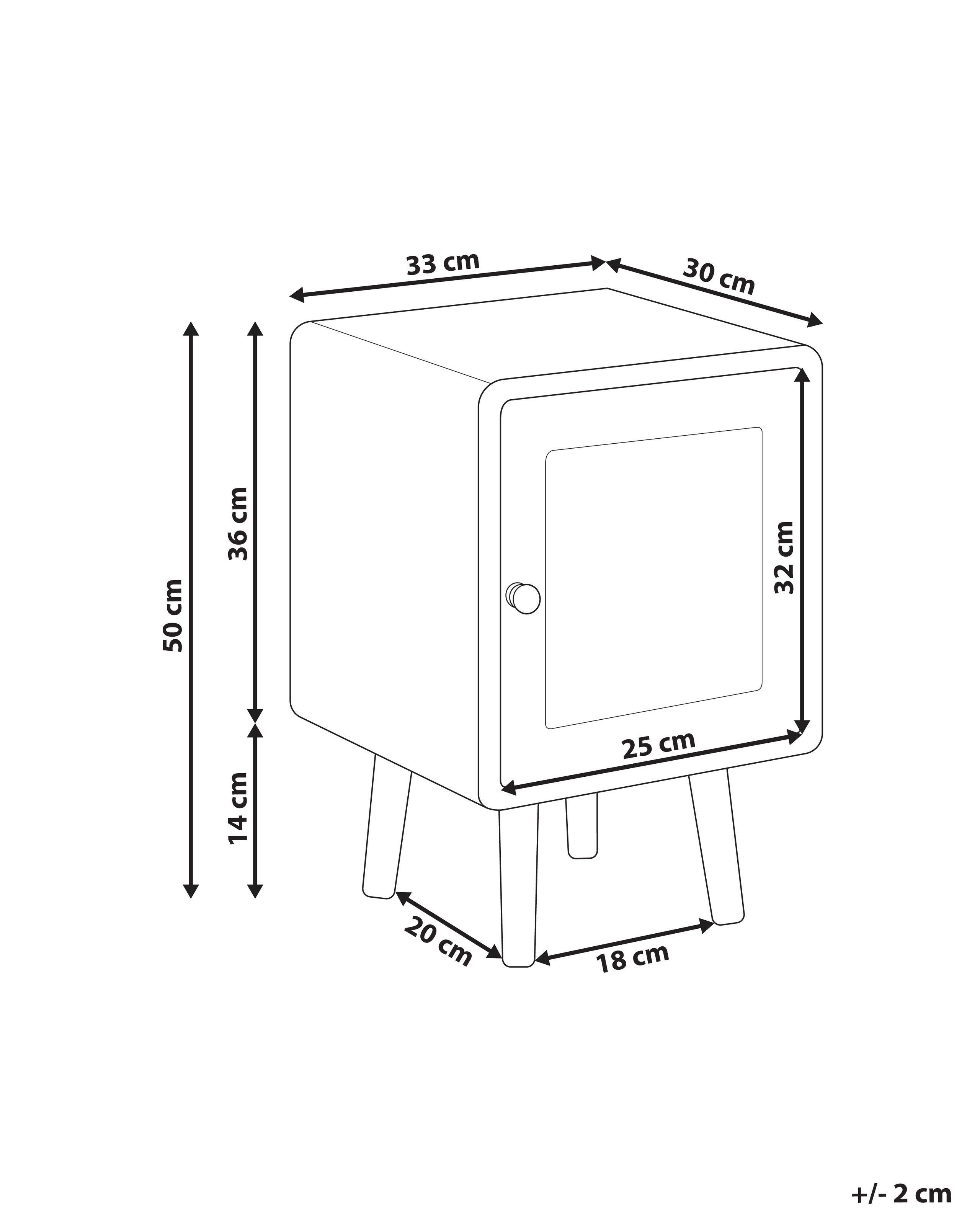 Beliani Nachttisch aus MDF-Platte Rustikal LEFROY  