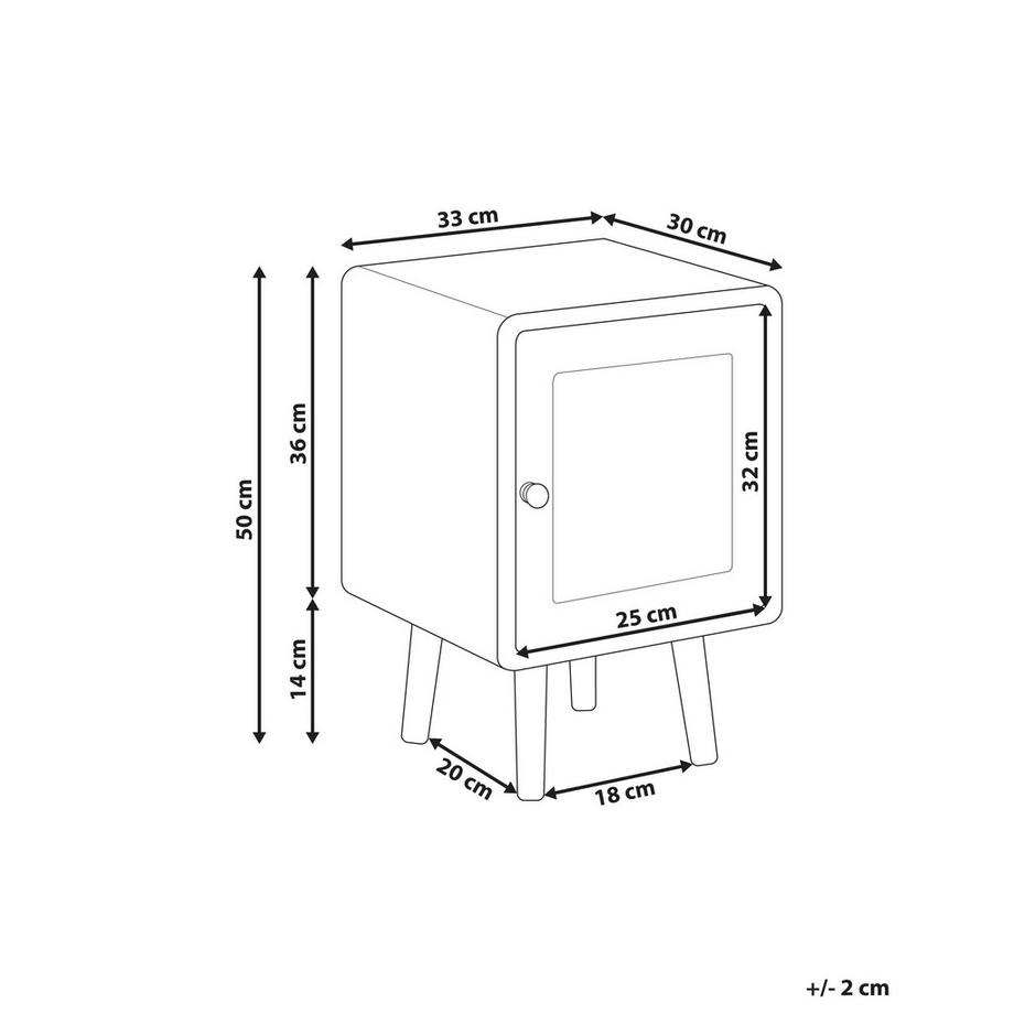 Beliani Table de chevet en MDF Rustique LEFROY  