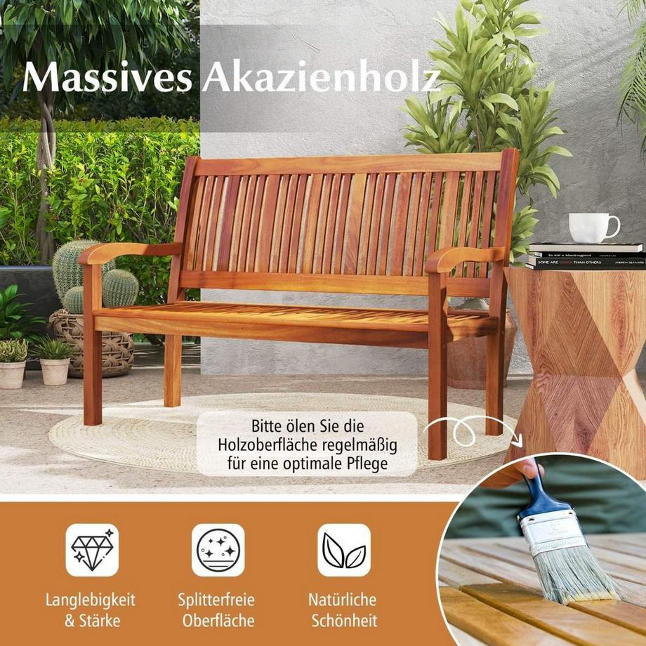 Northix Banc de jardin pour 2 à 3 personnes  
