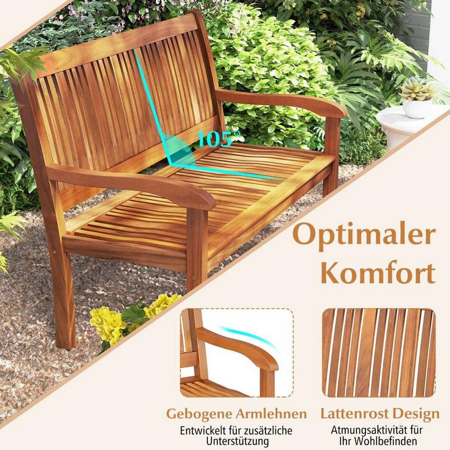 Northix Banc de jardin pour 2 à 3 personnes  
