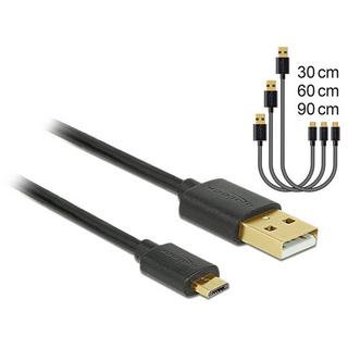 DeLock  83680 USB Kabel USB 2.0 USB A Micro-USB B Schwarz 