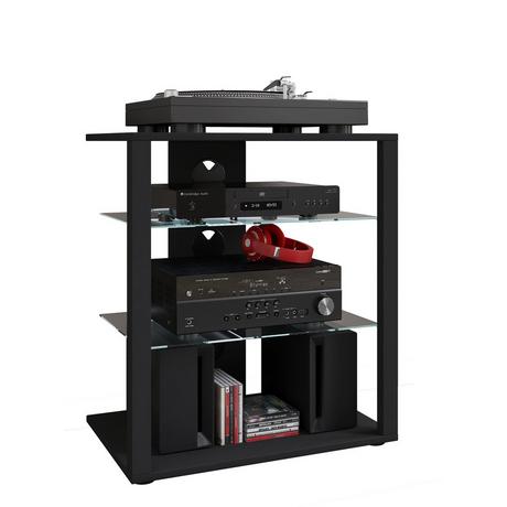 VCM  Meubles Hifi Rack Armoire Phono Etagère en verre Phono Mediaregal Folus Meubles Hifi Rack Armoire Phono Etagère en verre Phono Mediaregal Folus 