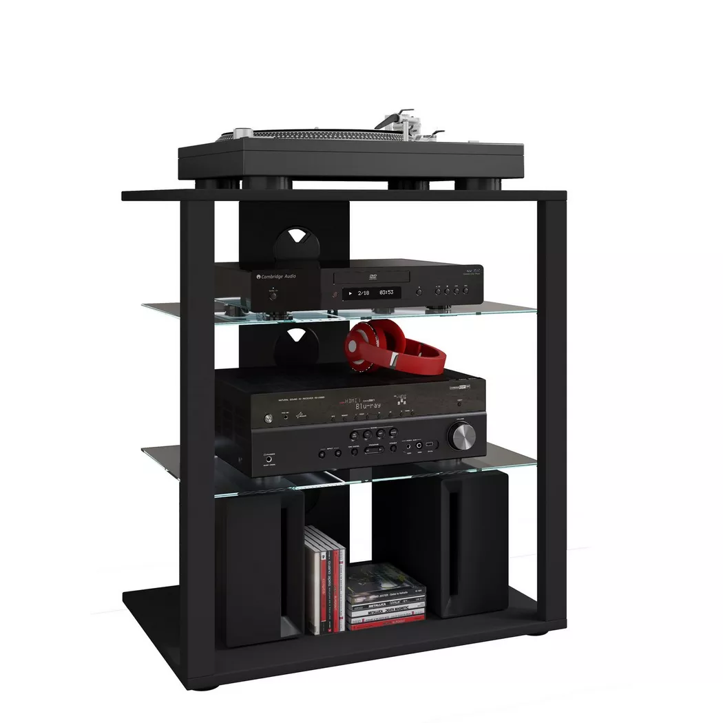 Ebuy24 - Mobilier Hfii Folas h. 70 x l. 60 x p. 41 cm Noir