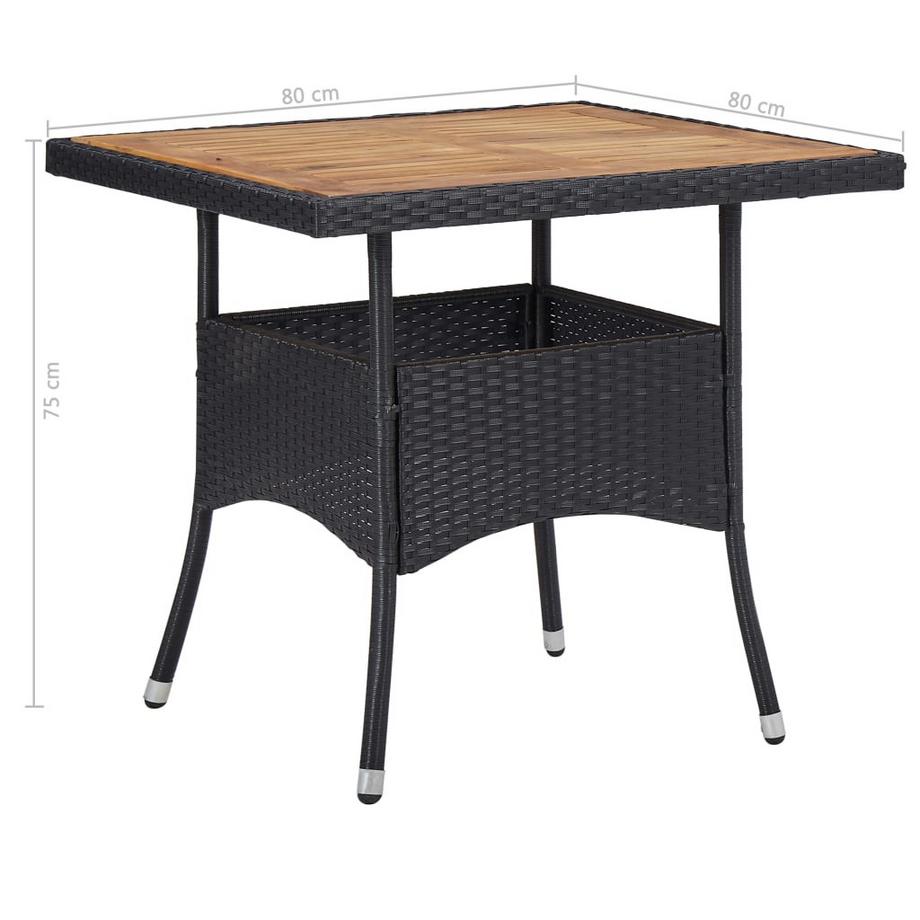 VidaXL set da pranzo Polirattan  