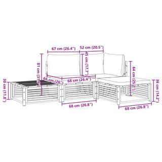 VidaXL Garten sofagarnitur holz  