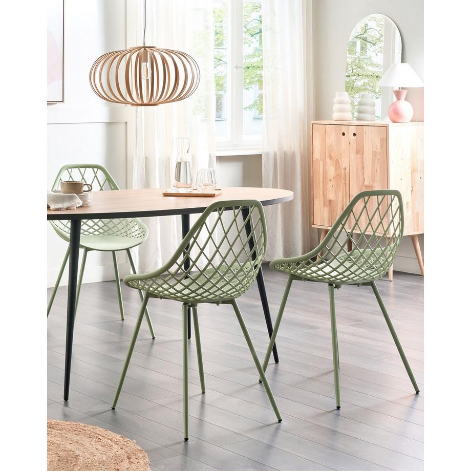 Beliani Esszimmerstuhl 2er Set aus Kunststoff Modern CANTON II  