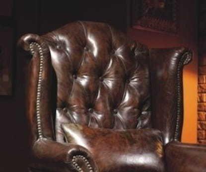 mutoni Ohrensessel Chesterfield Vintage Leder Crewe  