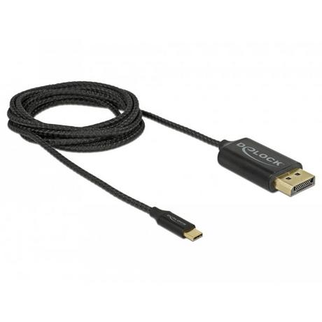 DeLock  DeLOCK 83710 câble vidéo et adaptateur 2 m USB Type-C DisplayPort Noir 