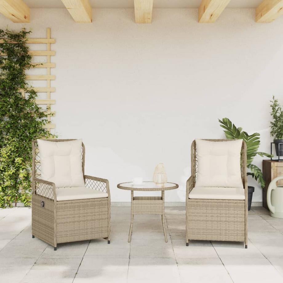 VidaXL Gartensessel verstellbar poly-rattan  