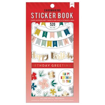 American Crafts Birthday Greetings autocollant décoratif Feuille Multicolore 520 pièce(s)
