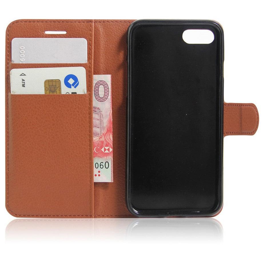 Cover-Discount  iPhone SE / 8 / 7 - Leder Tasche Etui Hülle Kartenfächer 