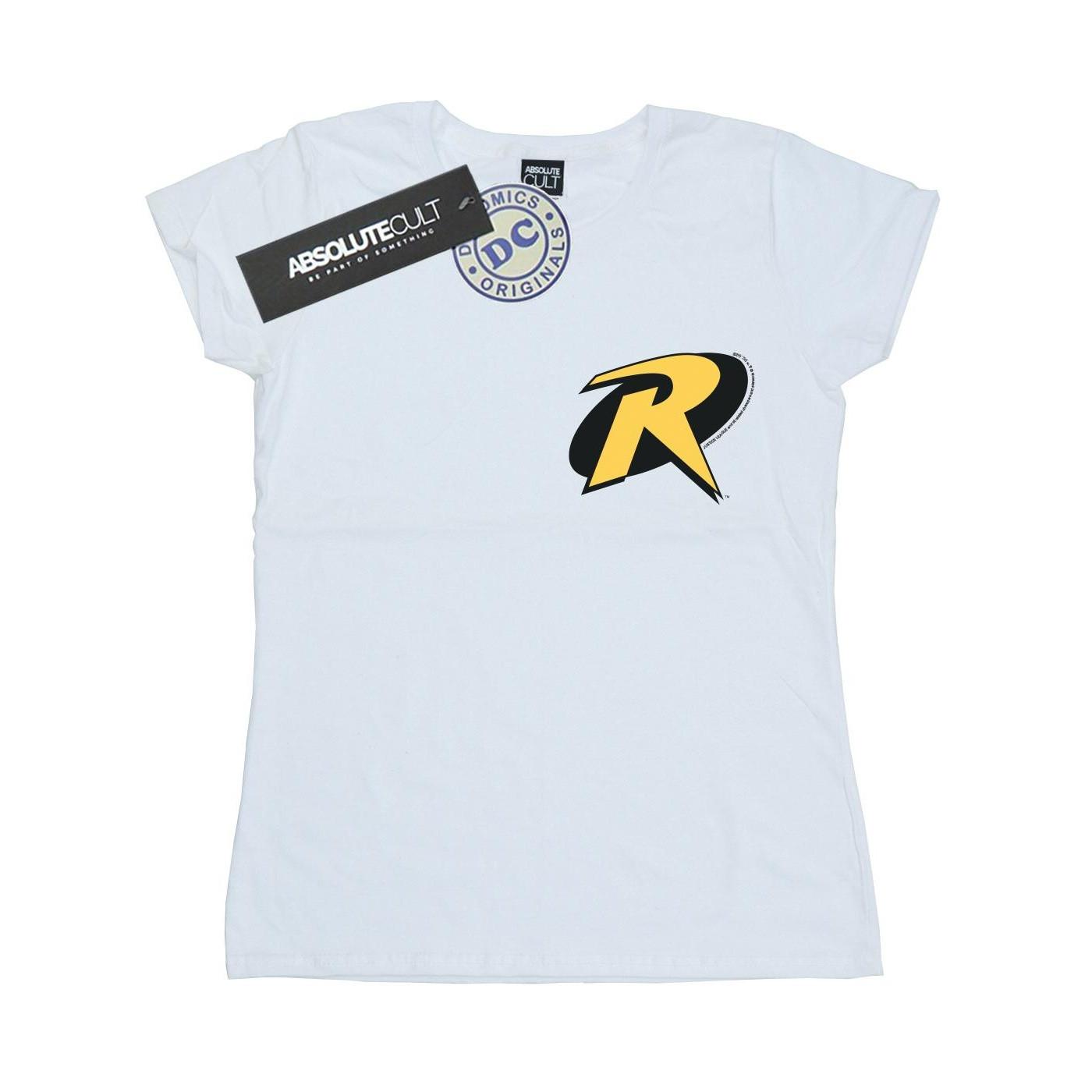 Image of Batman Robin Logo Tshirt Damen Weiss S