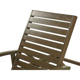 Beliani Lettino Prendisole con Cuscino en Legno d'acacia Classico AMANTEA II  