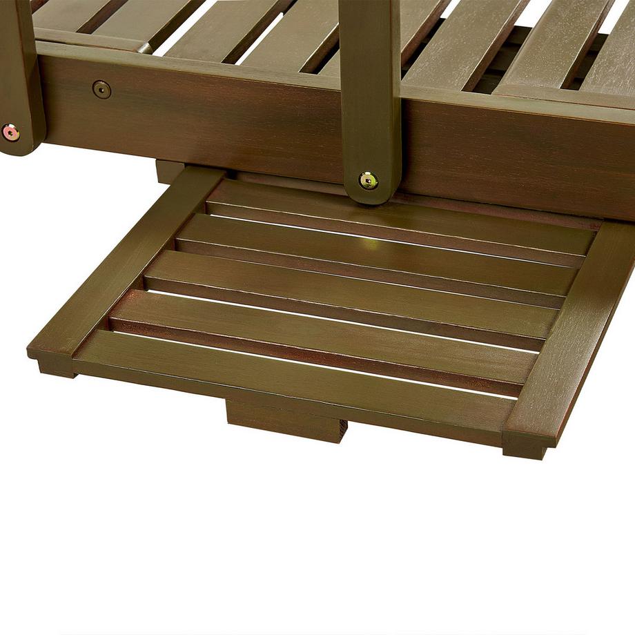 Beliani Sonnenliege mit Kissen aus Akazienholz  AMANTEA II  