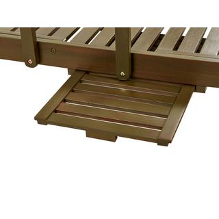 Beliani Lettino Prendisole con Cuscino en Legno d'acacia Classico AMANTEA II  