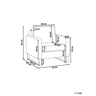 Beliani Fauteuil en Cuir PU Rétro VIND  