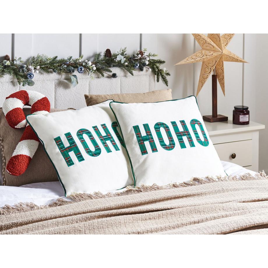 Beliani Dekokissen 2er Set aus Baumwolle Klassisch JOYCANDY  